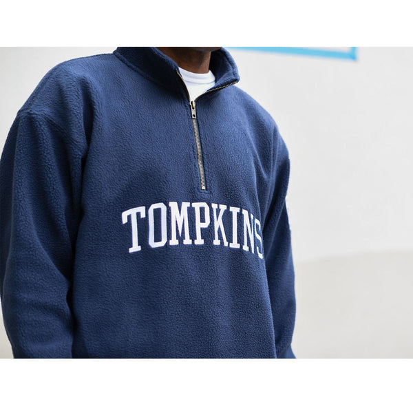 HOPPS x Quartersnacks 'Tompkins' 3 / 4 Zip Navy