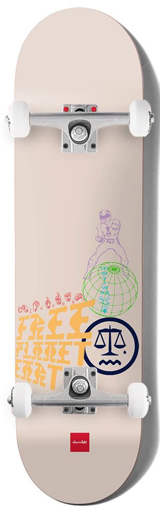 Chocolate Free Planet Earth Jordan Trahan x Venom Custom Complete Skateboard - 8.25