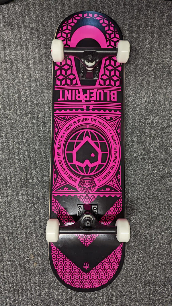 Blueprint Home Heart Black/Pink x Venom Skateboards Core Custom Complete Skateboard - 7.875 - Skatewarehouse.co.uk
