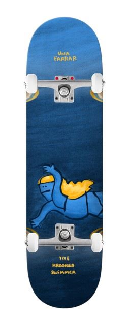 Krooked Una Swimmer (Blue) x Venom Custom Complete Skateboard - 8.28"
