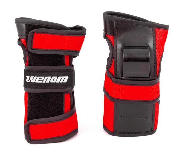 Venom Triple Knee/Elbow/Wrist Pad Set - Red Black - Skatewarehouse.co.uk