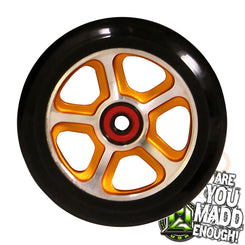 Madd Gear Mgp Cf "Filth" Wheels 110Mm Inc Bearings - Orange/Black - Skatewarehouse.co.uk