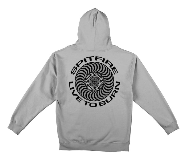 Spitfire Live To Burn Classic Hoodie (Smoke) - M