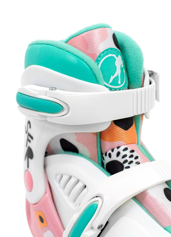 SFR Storm V Adjustable Children's Quad Roller Skates - Flower - Skatewarehouse.co.uk