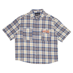 WKND Wilson Shirt Blue Flannel - Skatewarehouse.co.uk