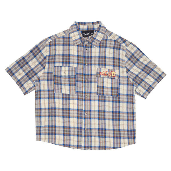WKND Wilson Shirt Blue Flannel - Skatewarehouse.co.uk