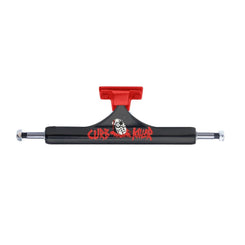 Slappy ST1 Curb Killer II Hollow Inverted KP Black / Red Skateboard Trucks - 10.5" (Pair)