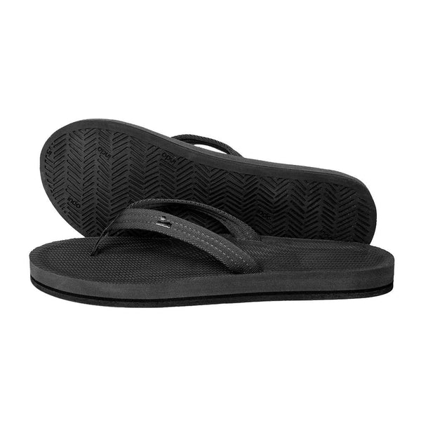 Indosole - Womens Flip Flops - Easy Living - Black Shoes