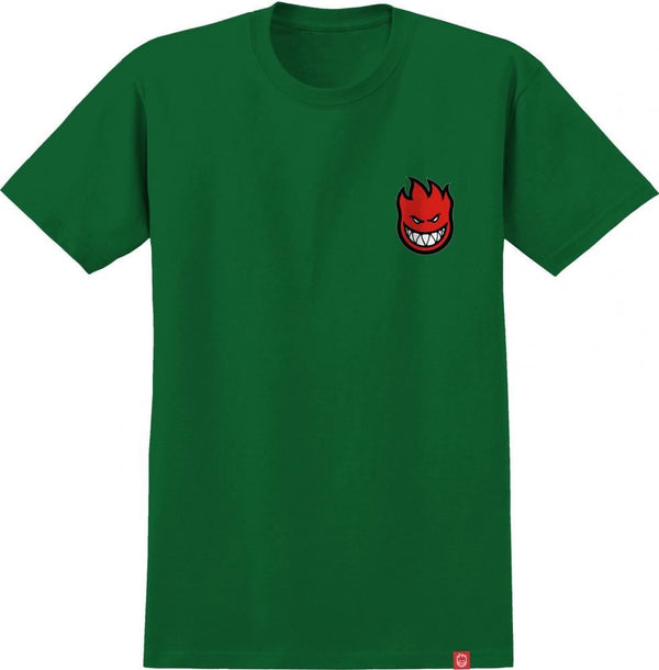 Spitfire T-Shirt Lil Bighead Fill - Kelly Green / Red / White - Skatewarehouse.co.uk