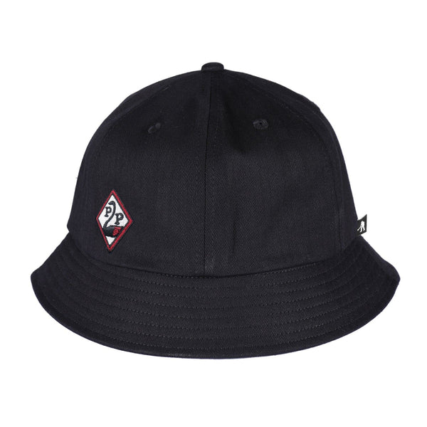 Pass~Port Swanny Herringbone Bucket Hat (Black) - L