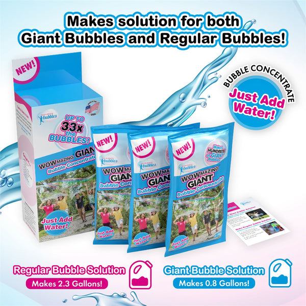 WOWMAZING Giant Bubble Concentrate Refill Kit Toy