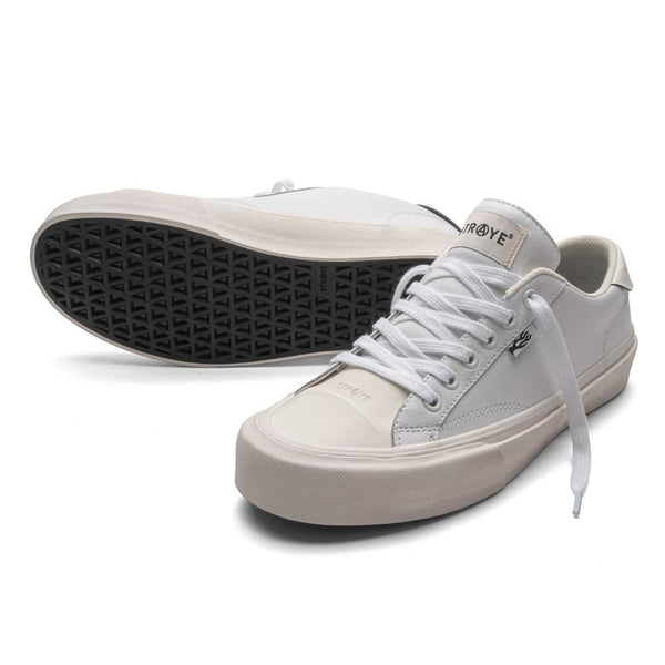 Straye Footwear Stanley - White / Cream Leather - Skatewarehouse.co.uk