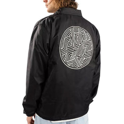Santa Cruz Jacket Dimension Dot Coach Jacket - Black - Skatewarehouse.co.uk