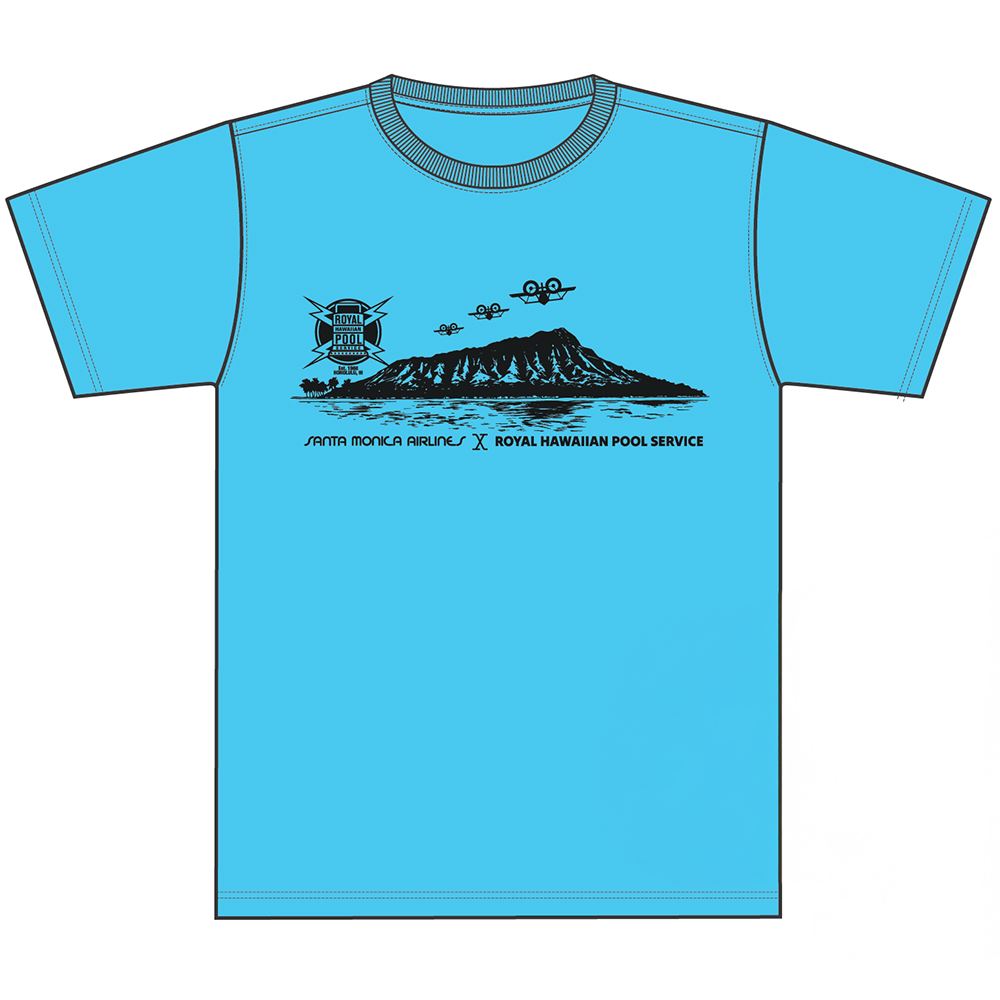 A Island Tee Neon Blue - Skatewarehouse.co.uk