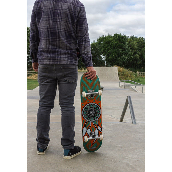 Enuff Dreamcatcher Teal Orange Junior Complete Skateboard - 7.25