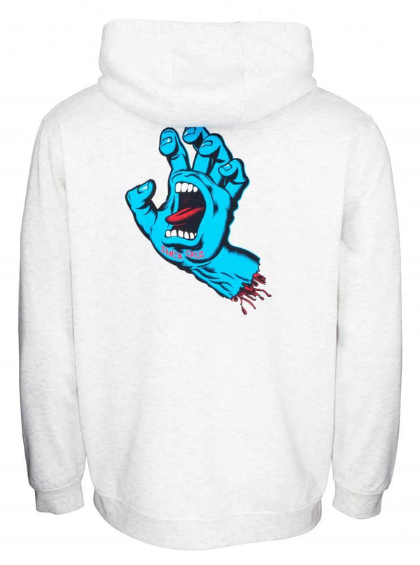 Santa Cruz Hood Screaming Hand Chest Hood - Athletic Heather - Skatewarehouse.co.uk