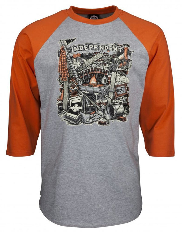 Independent Top Crust Baseball Top - Rust / Dark Heather - Skatewarehouse.co.uk