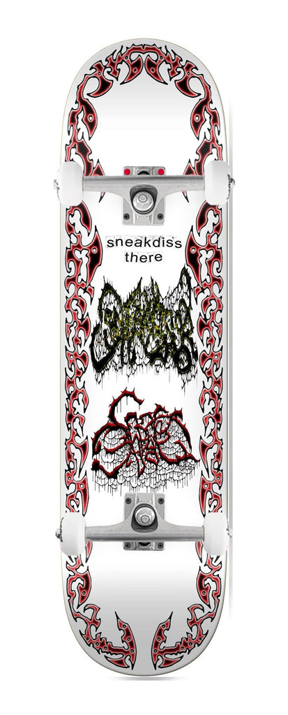 There Team Sneakdiss Battle Ship - White x Venom Custom Complete Skateboard - 8.5"