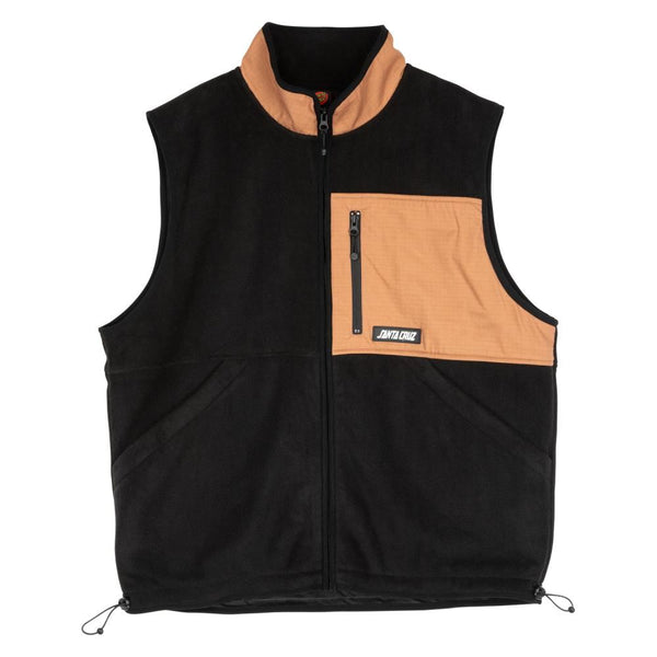 Santa Cruz Jacket Darwin Vest - Black - Skatewarehouse.co.uk