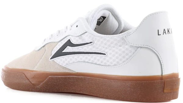 Lakai Essex Leather Skate Shoes - White / Gum - Skatewarehouse.co.uk