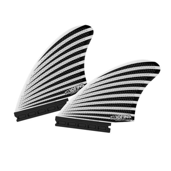 3D Fins - Speed Keel Twin - B&W Starburst (FCS1 / Futures)