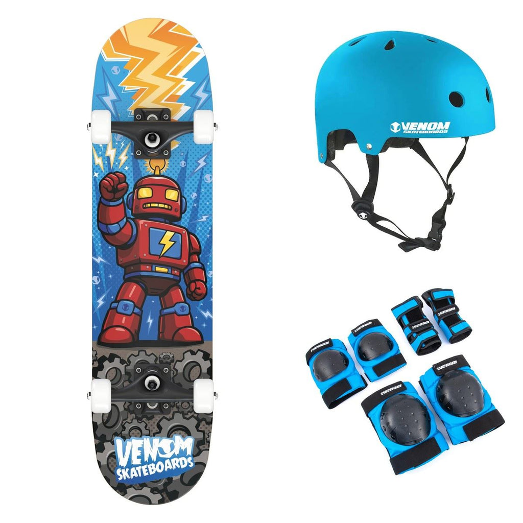 Venom My First Power Droid Blue Complete Skateboard Bundle - 7.25"
