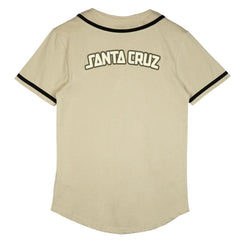 Santa Cruz Shirt Arch Strip Baseball Shirt - Nickel - Skatewarehouse.co.uk
