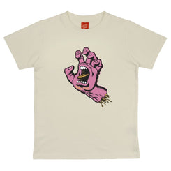 Santa Cruz Youth T-Shirt Youth Screaming Hand - Light Grey - Skatewarehouse.co.uk