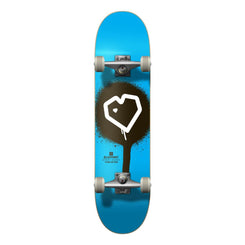 Blueprint Spray Heart Blue Complete Skateboard - 7.0"