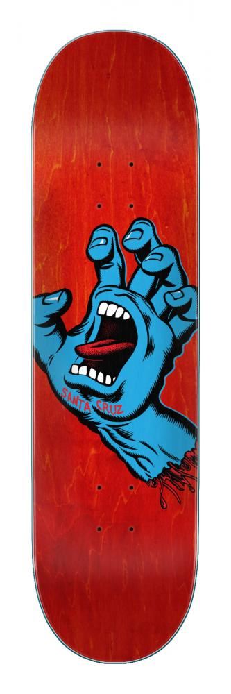Santa Cruz Logo Screaming Hand Skateboard Deck - 8.0