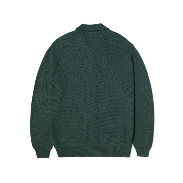 HUF Anton Zip Overdyed Sweater (Hunter Green) - L
