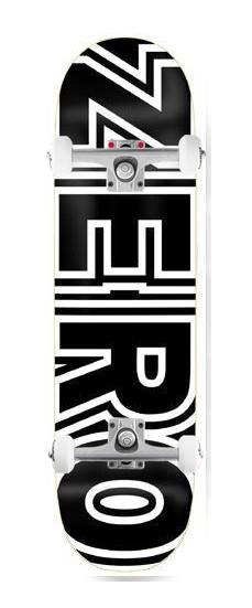 Zero Skateboard Bold Black White x Venom Custom Complete Skateboard - 8.5"