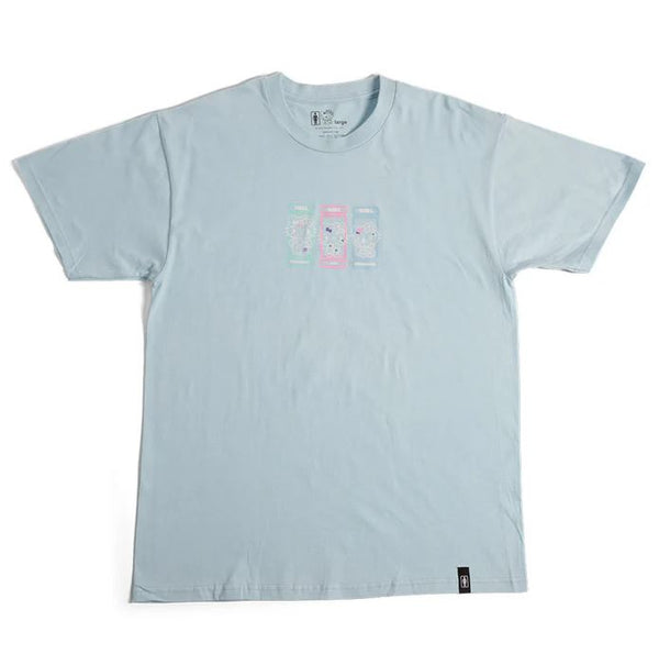 Girl x Hello Kitty 50th Squad Tee Powder Blue - Skatewarehouse.co.uk