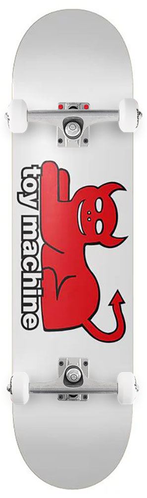 Toy Machine 'Devil Cat' White x Venom Custom Complete Skateboard - 8.25