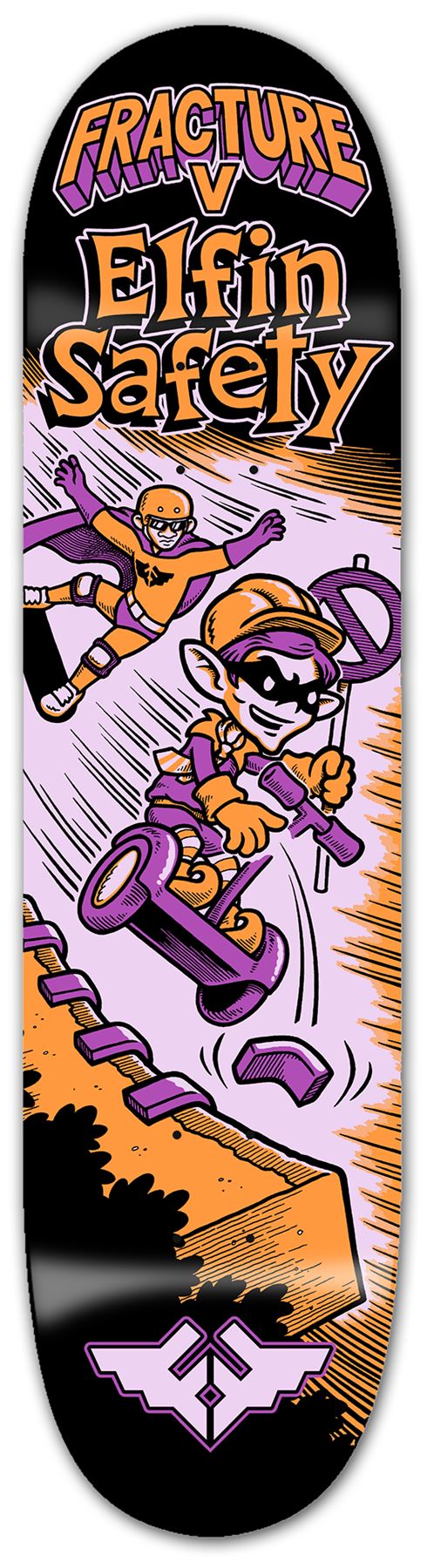 Fracture Jon Horner Elfin Safety Skateboard Deck - 7.75