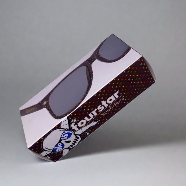 Fourstar x Glassy Confetti Shades Sunglasses Brown - Skatewarehouse.co.uk