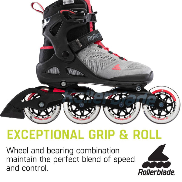 Rollerblade RB MACROBLADE 90 W Gry/Pnk Inline Recreational Skate - Skatewarehouse.co.uk