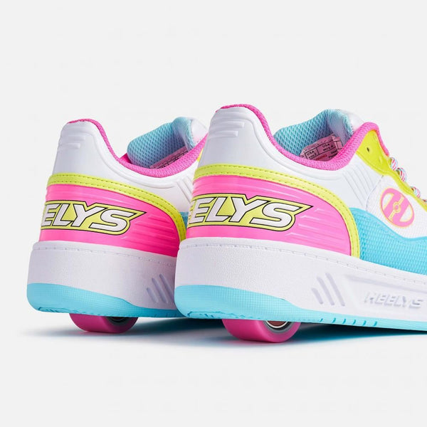 Heelys Rezerve FN - Wht / N.Pink / Aqua / O.Yllw - Skatewarehouse.co.uk