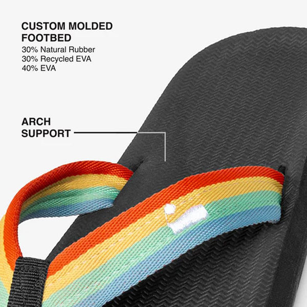 Indosole - Mens Flip Flops - Easy Living - Rainbow Shoes