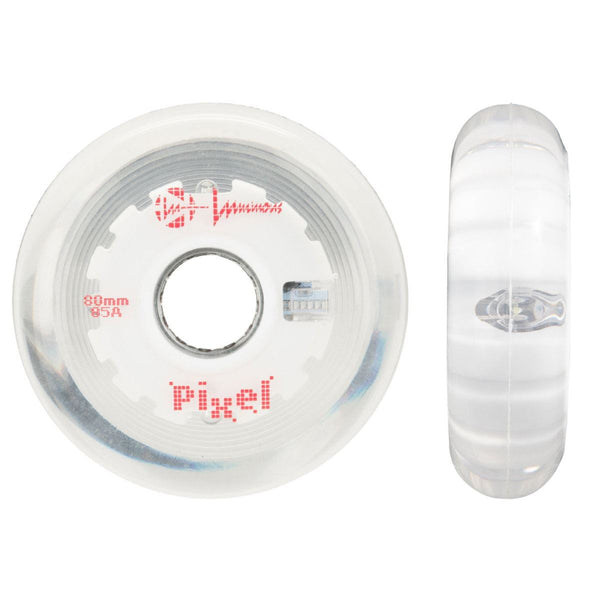 Luminous Pixel LED Inline Wheel - Clear / Vortex - 80mm / 85a (Set of 4)