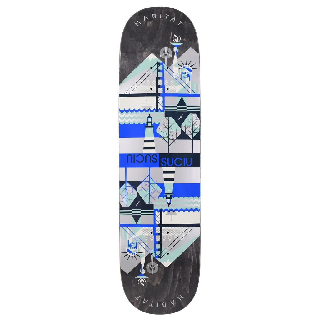 Habitat Suciu 'Twin Continental' (Symmetrical) x 32.25" (WB 14.375") Skateboard Deck - 8.375"