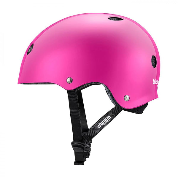 Triple Eight Helmet Deep Cover - Pink Gloss - Skatewarehouse.co.uk