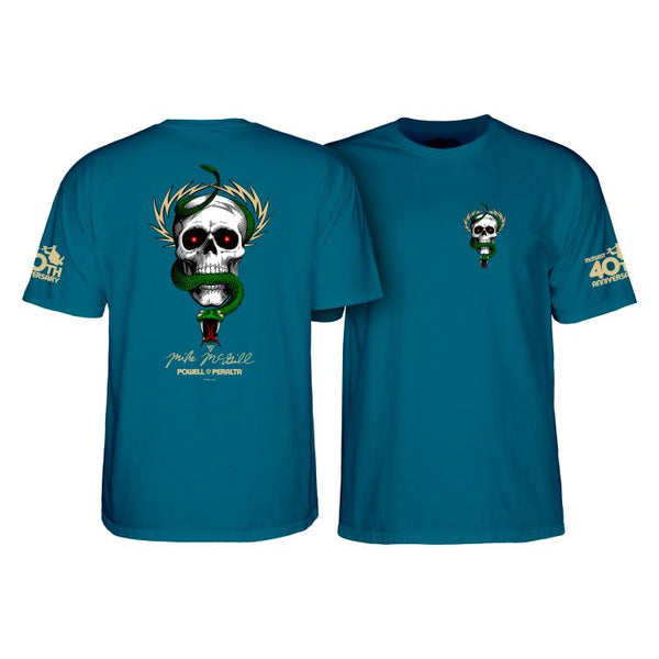 Powell-Peralta™ Mike McGill '40th Anniversary McTwist' Tee Galapagos Blue - Skatewarehouse.co.uk