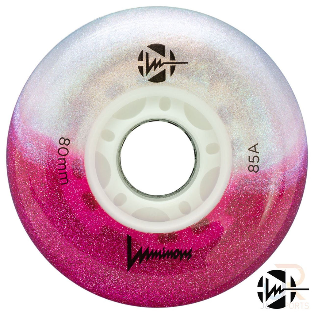 Luminous Led Inline Wheel (Set of 4 Wheels) - Cotton Candy - 80Mm/85A - Skatewarehouse.co.uk