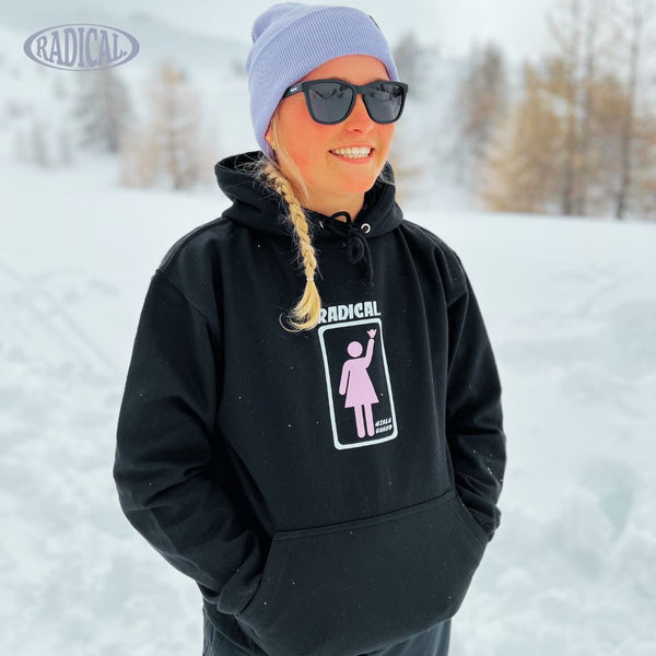Radical. GIRLS SHRED Hoodie, unisex - Black - Skatewarehouse.co.uk