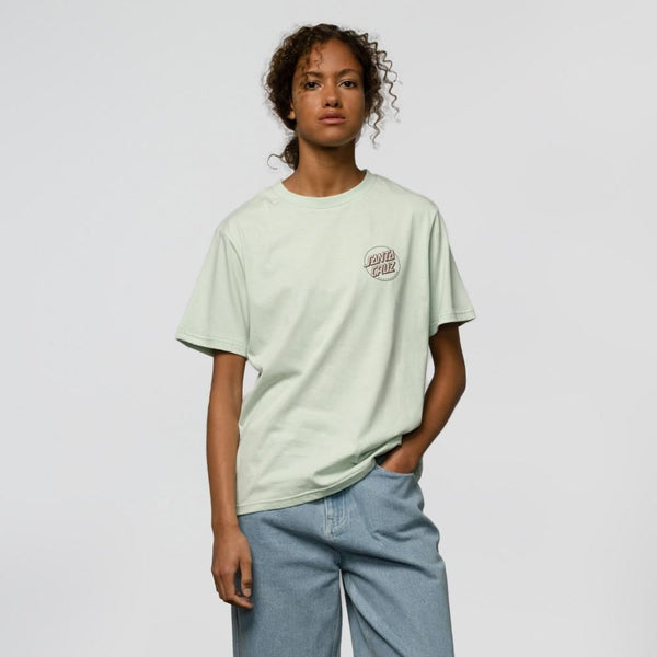Santa Cruz Womens T-Shirt Partial Dot - Fresh Mint - Skatewarehouse.co.uk