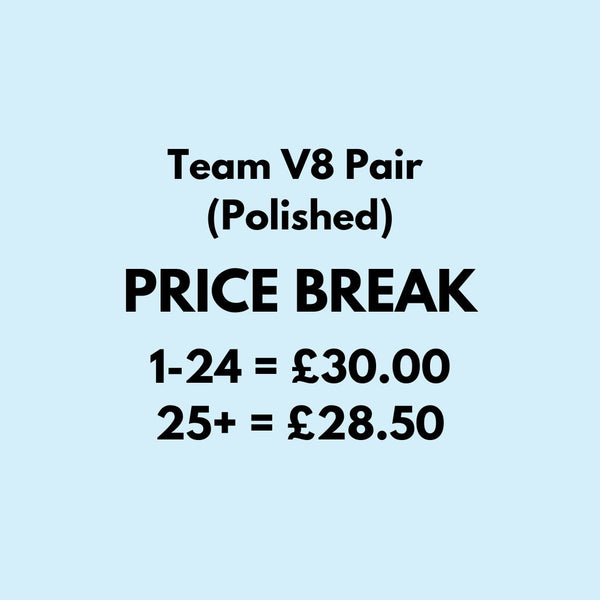 Venture Team V8 Pair (Polished) Skateboard Trucks - 6.1 - Skatewarehouse.co.uk
