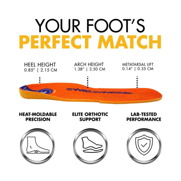 Footprint Gamechanger Pro Custom Orthotic Insoles Mid Classic Orange