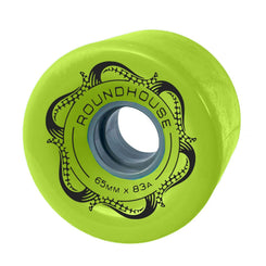 Carver Skateboards Roundhouse - Slicks - Green Glo (83A) Skateboard Wheels - 65mm