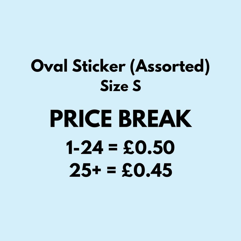 Real Oval Sticker (Assorted) - Size - S